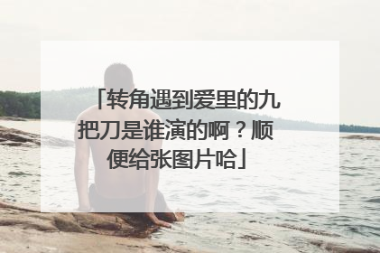 转角遇到爱里的九把刀是谁演的啊?顺便给张图片哈