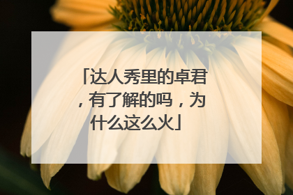 达人秀里的卓君，有了解的吗，为什么这么火