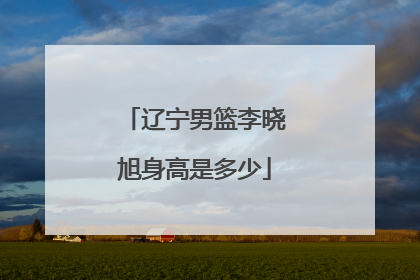 辽宁男篮李晓旭身高是多少