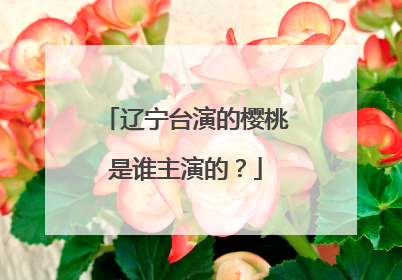 辽宁台演的樱桃是谁主演的？