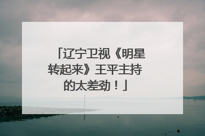 辽宁卫视《明星转起来》王平主持的太差劲！
