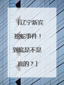 辽宁新宾挖蛇事件！到底是不是真的？