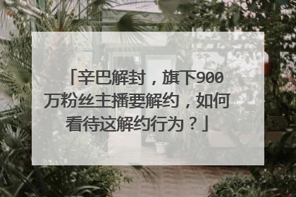 辛巴解封，旗下900万粉丝主播要解约，如何看待这解约行为？