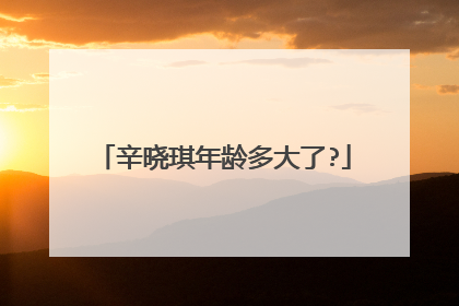 辛晓琪年龄多大了?