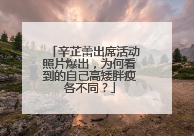 辛芷蕾出席活动照片爆出,为何看到的自己高矮胖瘦各不同?