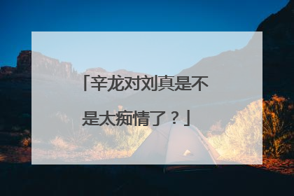 辛龙对刘真是不是太痴情了？