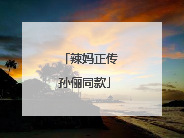 辣妈正传孙俪同款