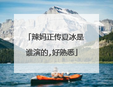 辣妈正传夏冰是谁演的,好熟悉
