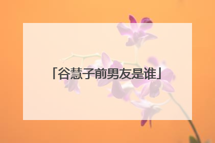 谷慧子前男友是谁