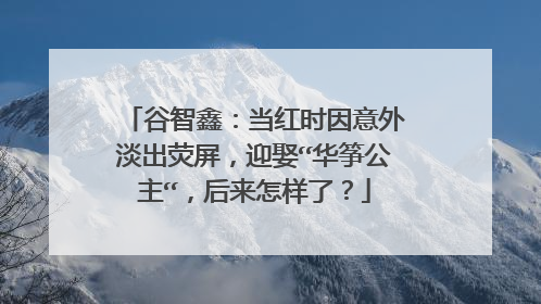 谷智鑫：当红时因意外淡出荧屏，迎娶“华筝公主“，后来怎样了？