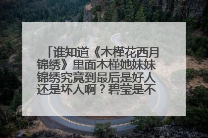 谁知道《木槿花西月锦绣》里面木槿她妹妹锦绣究竟到最后是好人还是坏人啊？碧莹是不是真的背叛了木槿？