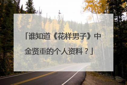 谁知道《花样男子》中金贤重的个人资料?