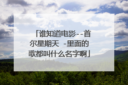 谁知道电影--首尔星期天 -里面的歌都叫什么名字啊