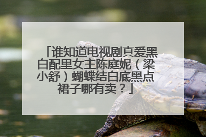 谁知道电视剧真爱黑白配里女主陈庭妮（梁小舒）蝴蝶结白底黑点裙子哪有卖？