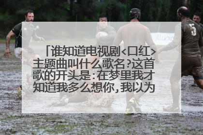 谁知道电视剧<口红>主题曲叫什么歌名?这首歌的开头是:在梦里我才知道我多么想你,我以为早已把你忘记....