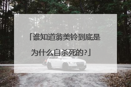 谁知道翁美铃到底是为什么自杀死的?