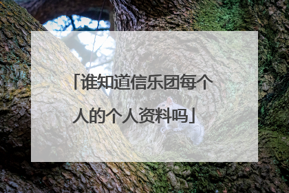 谁知道信乐团每个人的个人资料吗
