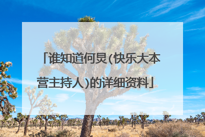 谁知道何炅(快乐大本营主持人)的详细资料