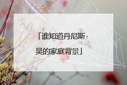 谁知道丹尼斯·吴的家庭背景