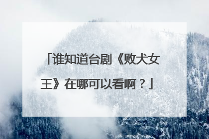谁知道台剧《败犬女王》在哪可以看啊?