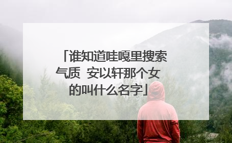 谁知道哇嘎里搜索气质 安以轩那个女的叫什么名字
