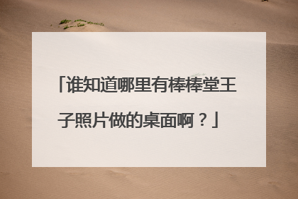 谁知道哪里有棒棒堂王子照片做的桌面啊？