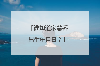 谁知道宋慧乔出生年月日?