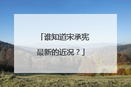 谁知道宋承宪最新的近况？