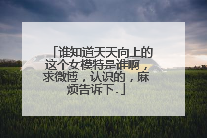 谁知道天天向上的这个女模特是谁啊,求微博,认识的,麻烦告诉下.