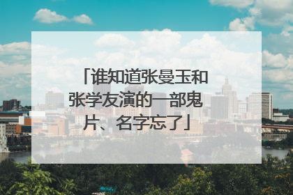 谁知道张曼玉和张学友演的一部鬼片、名字忘了