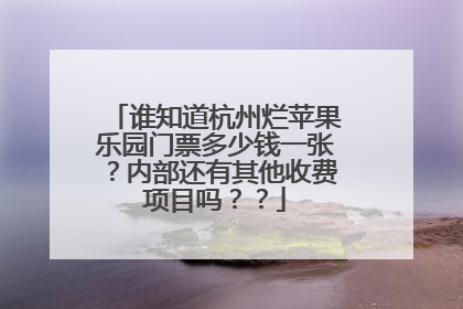 谁知道杭州烂苹果乐园门票多少钱一张?内部还有其他收费项目吗??