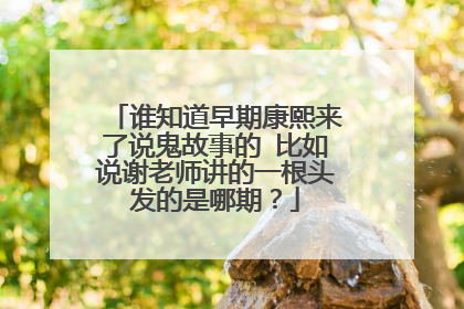 谁知道早期康熙来了说鬼故事的 比如说谢老师讲的一根头发的是哪期?