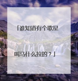 谁知道有个歌星叫马什么拉的?