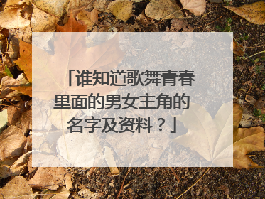 谁知道歌舞青春里面的男女主角的名字及资料?