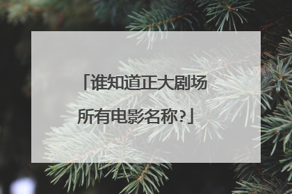 谁知道正大剧场所有电影名称?