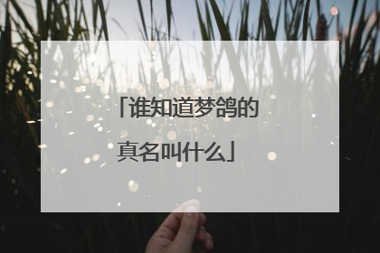 谁知道梦鸽的真名叫什么