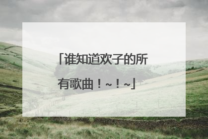 谁知道欢子的所有歌曲！~！~