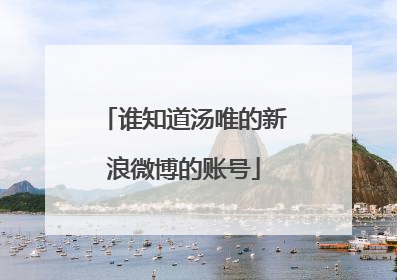 谁知道汤唯的新浪微博的账号