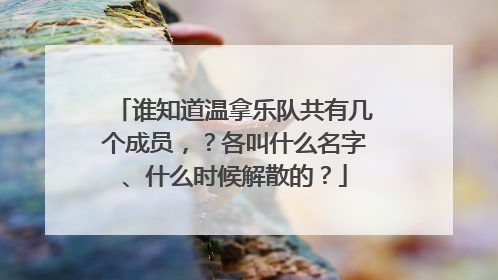 谁知道温拿乐队共有几个成员,?各叫什么名字、什么时候解散的?