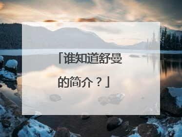 谁知道舒曼的简介？