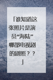 谁知道这张照片是演员“海陆”哪部电视剧的剧照？？