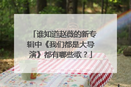 谁知道赵薇的新专辑中《我们都是大导演》都有哪些歌？