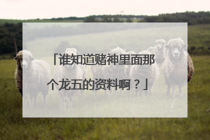 谁知道赌神里面那个龙五的资料啊?