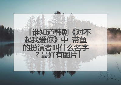 谁知道韩剧《对不起我爱你》中 带鱼的扮演者叫什么名字？最好有图片