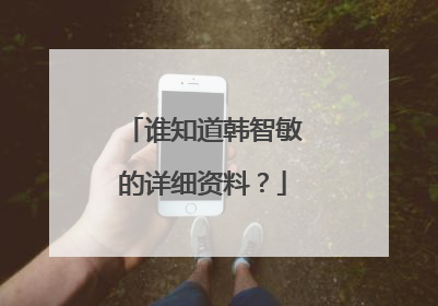 谁知道韩智敏的详细资料？