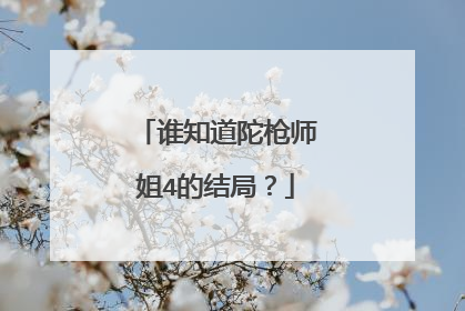 谁知道陀枪师姐4的结局?