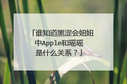 谁知道黑涩会妞妞中Apple和瑶瑶是什么关系？