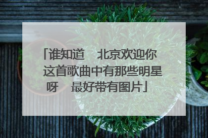 谁知道 北京欢迎你 这首歌曲中有那些明星呀 最好带有图片