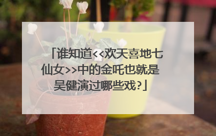 谁知道<<欢天喜地七仙女>>中的金吒也就是吴健演过哪些戏?