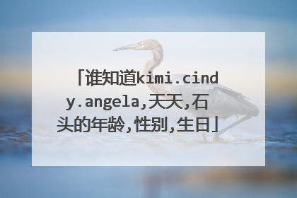 谁知道kimi.cindy.angela,天天,石头的年龄,性别,生日